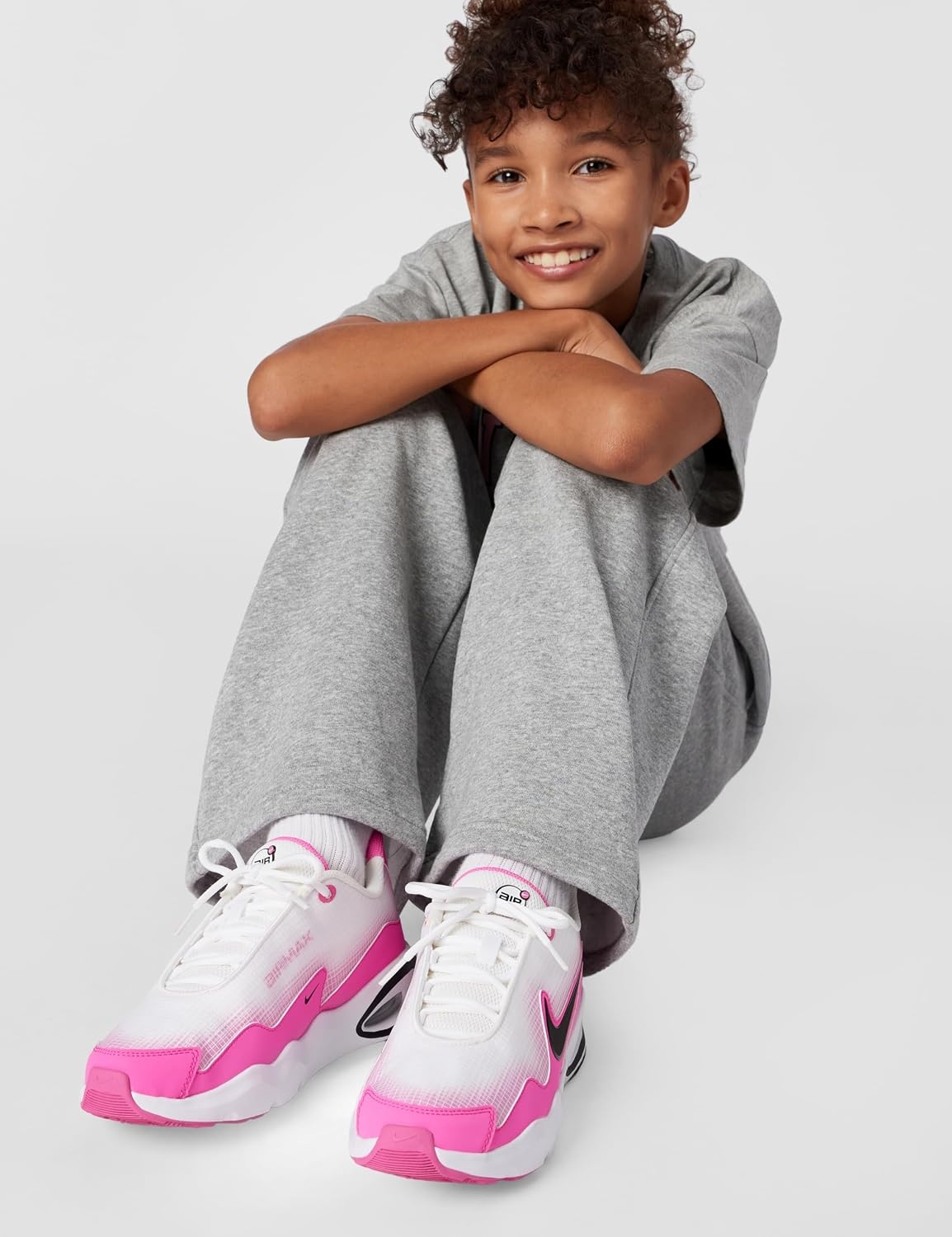 image:imageNike Unisex Kids Air Max Nova Shoes Boys Girls Toddlers amp Baby SneakersWhiteBlackLaser Fuchsia