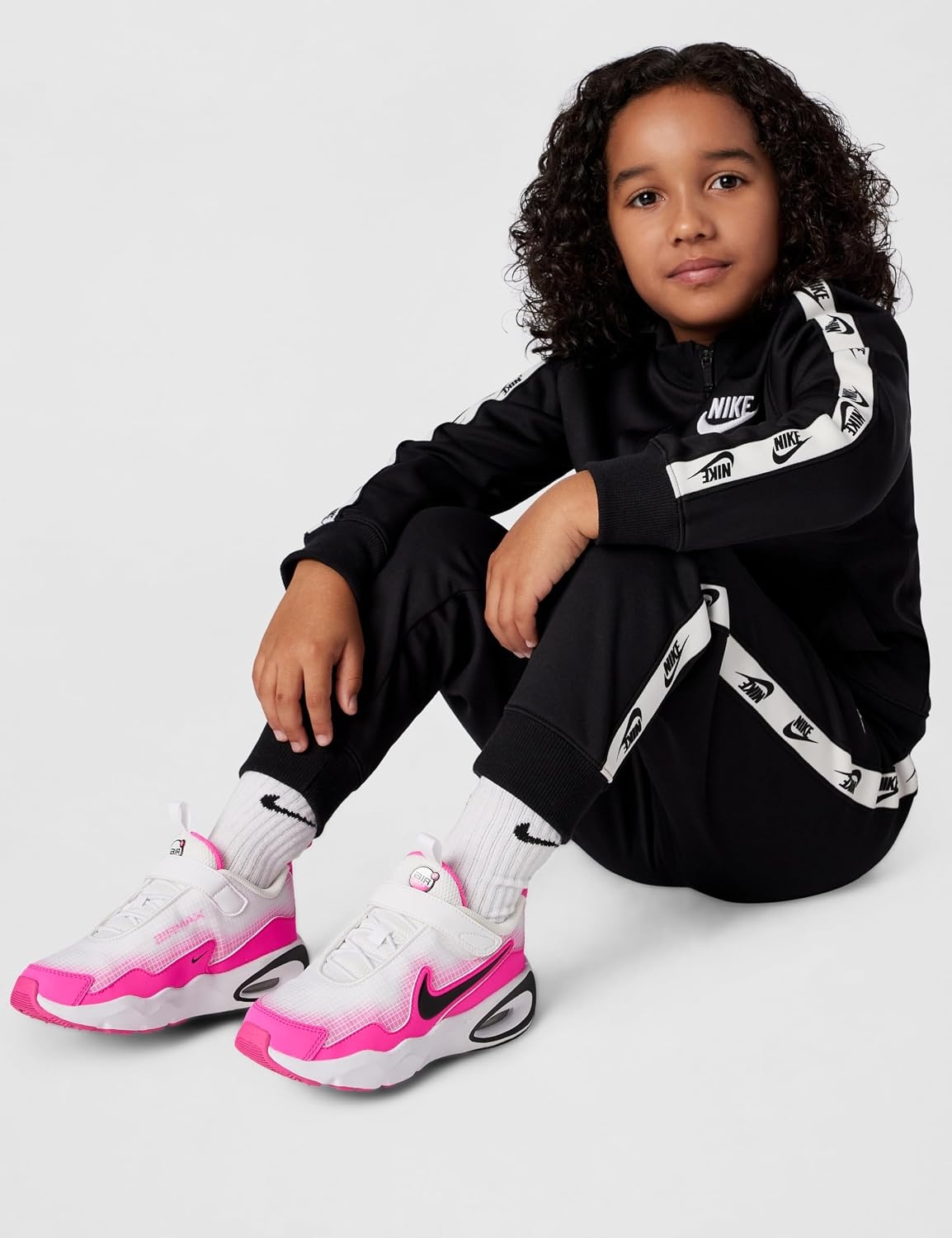 image:imageNike Unisex Kids Air Max Nova Shoes Boys Girls Toddlers amp Baby SneakersWhiteBlackLaser Fuchsia