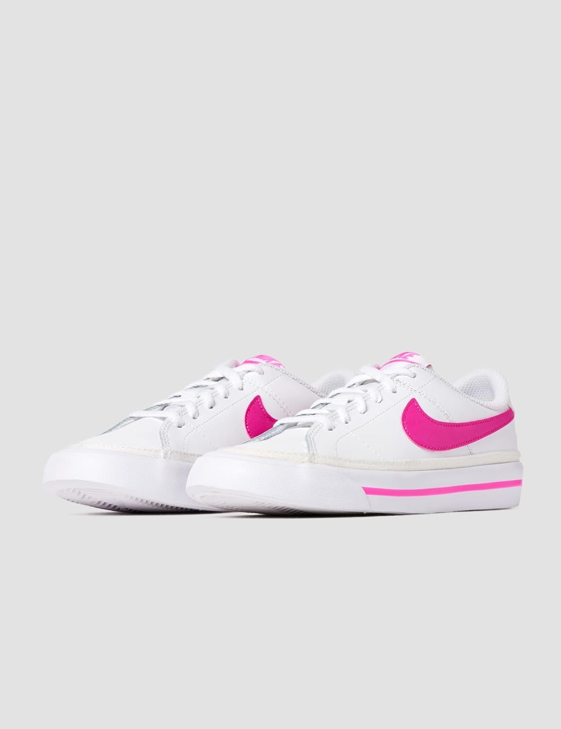 image:imageNike Unisex Kids Court Legacy Shoes Boys Girls Toddlers amp Baby SneakersWhiteLaser Fuchsia