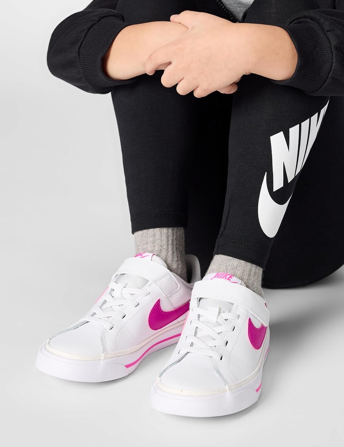image:imageNike Unisex Kids Court Legacy Shoes Boys Girls Toddlers amp Baby SneakersWhiteLaser Fuchsia