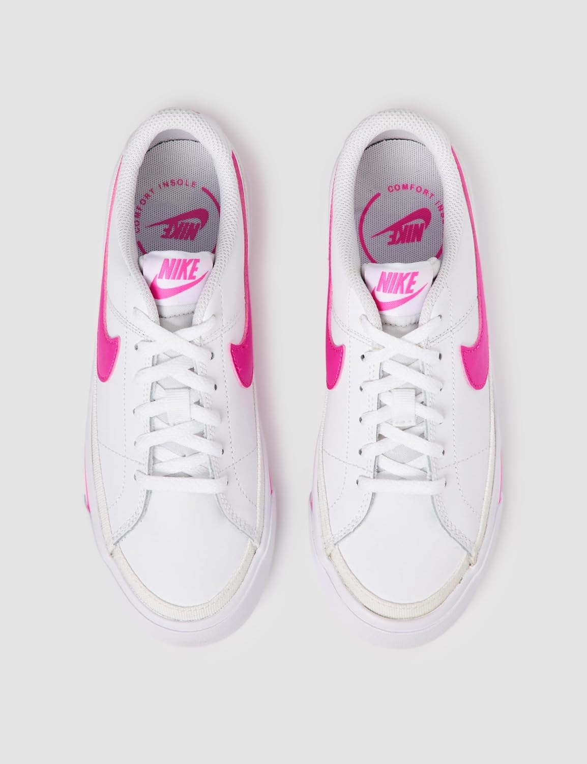 image:imageNike Unisex Kids Court Legacy Shoes Boys Girls Toddlers amp Baby SneakersWhiteLaser Fuchsia