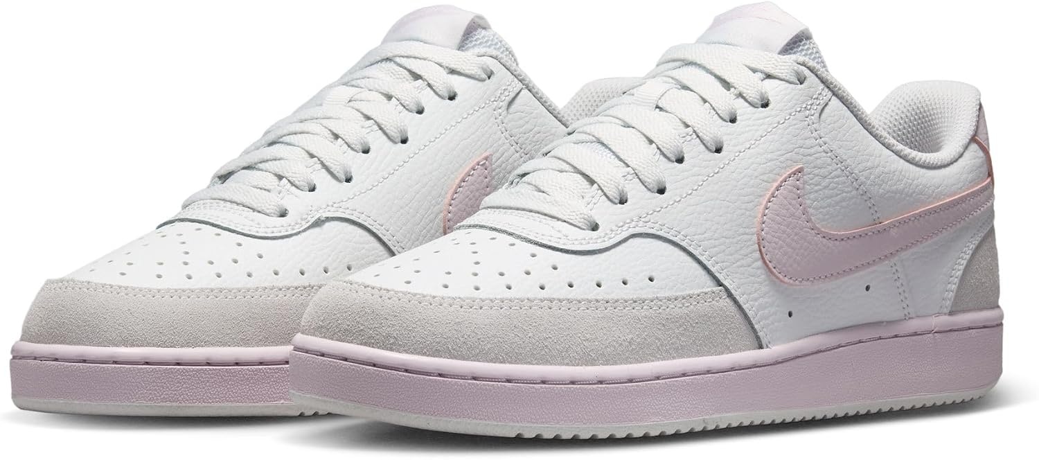 image:imageNike Womens Court Vision Low Suede ShoesOff WhiteBleached Lilac