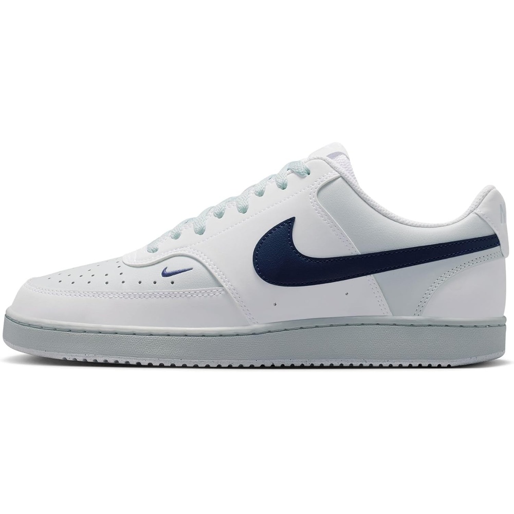 image:imageNike Mens Court Vision Low Nubuck ShoesWhiteMidnight Navypure Platinum