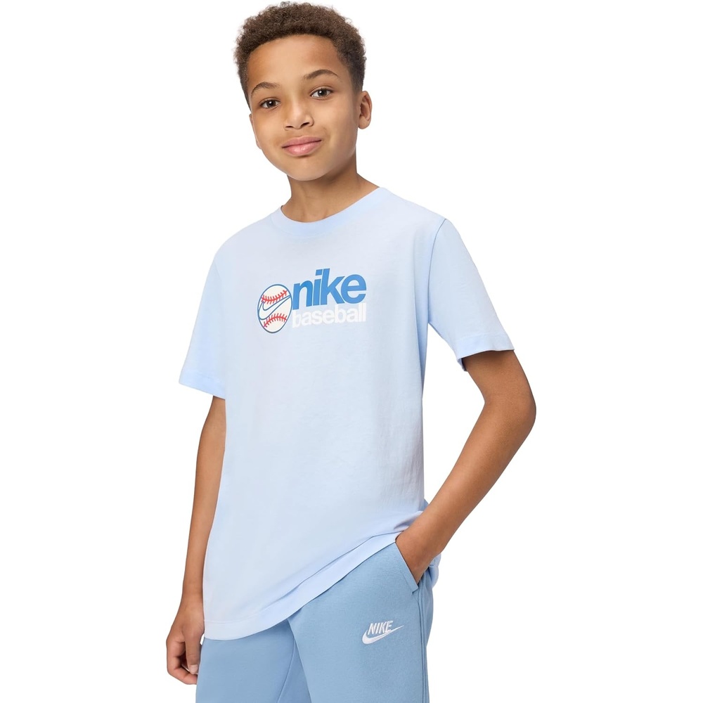 image:imageNike Unisex Big Kids Club Baseball TShirt Boys and GirlsHydrogen Blue