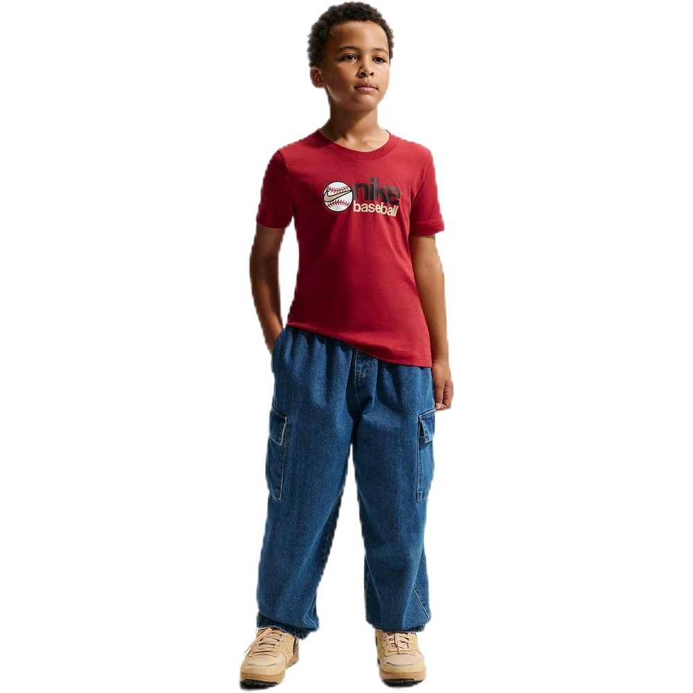 image:imageNike Unisex Big Kids Club Baseball TShirt Boys and GirlsTough Red