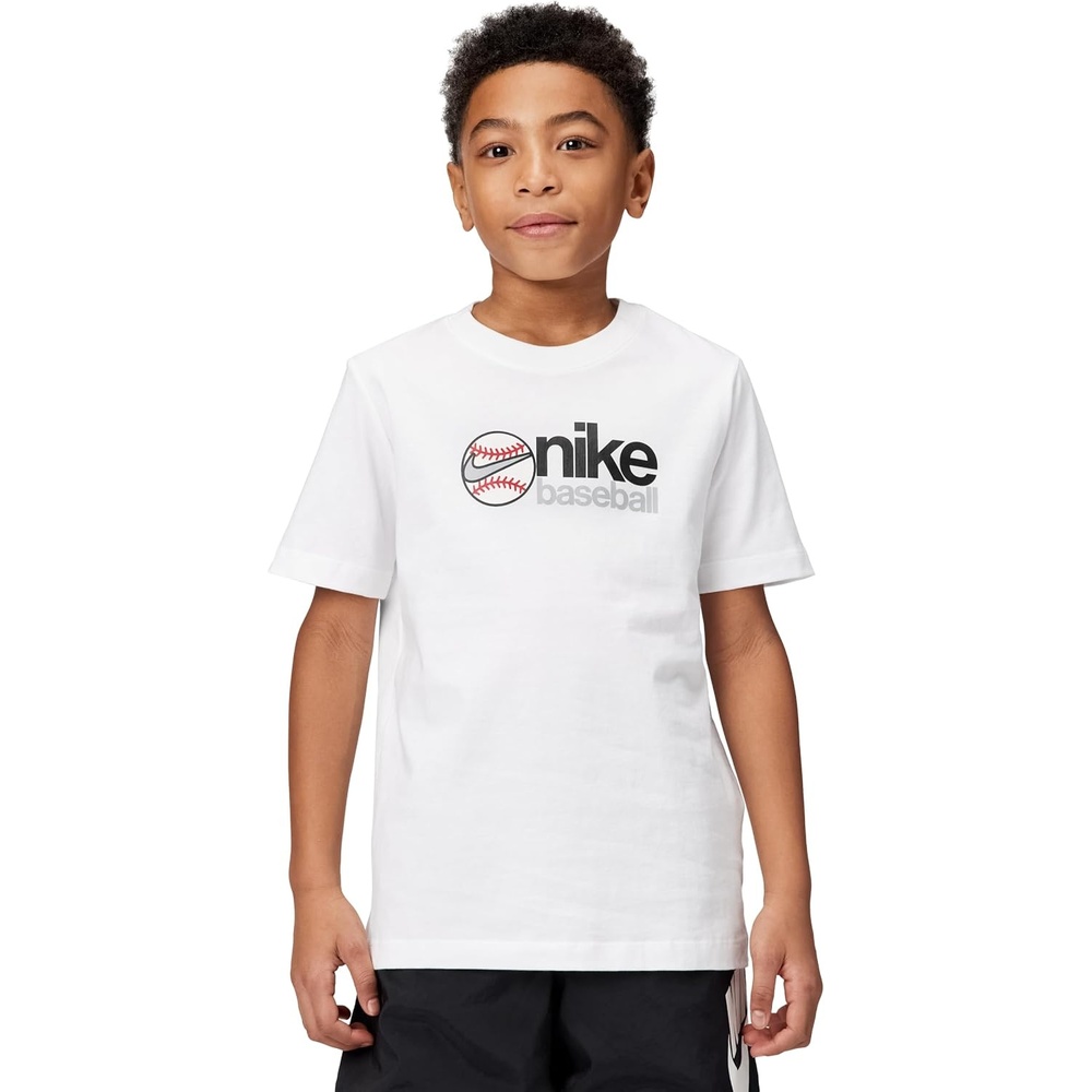 image:imageNike Unisex Big Kids Club Baseball TShirt Boys and GirlsWhite