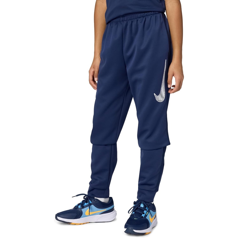 image:imageNike Unisex Big Kids Multi DriFIT Knit Training Pants Boys and GirlsMidnight NavyWhite