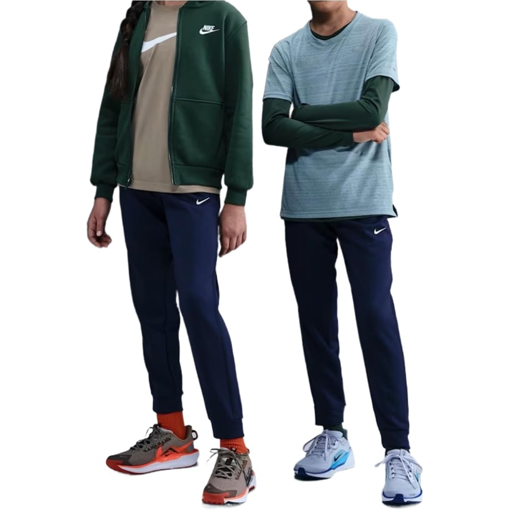 image:imageNike Unisex Big Kids Multi Knit Pants Boys and GirlsMidnight NavyBlackWhite