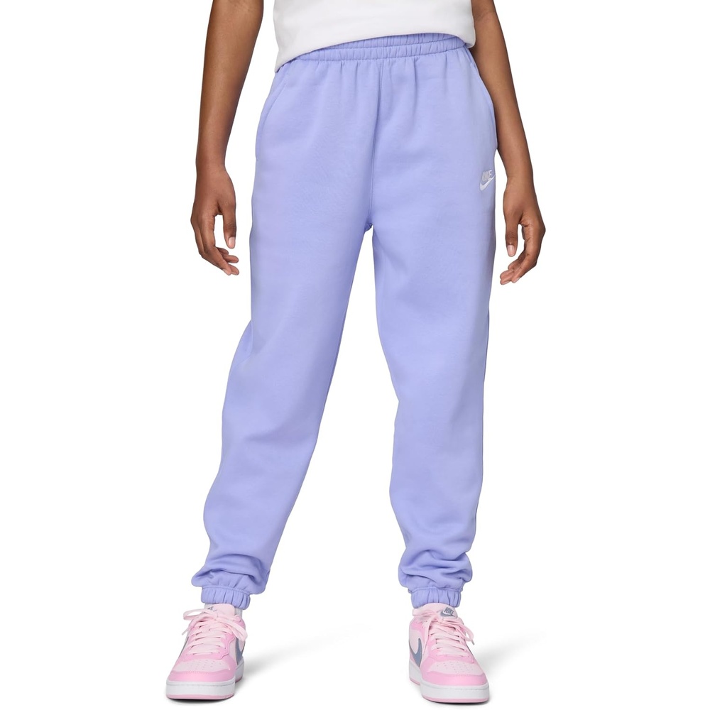 image:imageNike Unisex Big Kids Sportswear Club Fleece Loose Pants  Boys and GirlsLight ThistleLight ThistleWhite