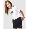 Nike Girls’ Sportswear Club French Terry Skirt(Black/Black/White)