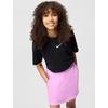 Nike Girls’ Sportswear Club French Terry Skirt(Light Magenta/Light Magenta/White)