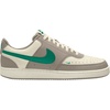 Nike Men’s Court Vision Low Nubuck Shoes(Sail/Emerald Green-cream II)