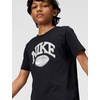 Nike Unisex Big Kids’ Club Football T-Shirt – Boys and Girls(Black)