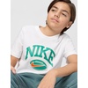 Nike Unisex Big Kids’ Club Football T-Shirt – Boys and Girls(White)