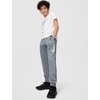 Nike Unisex Big Kids’ Multi Dri-FIT Knit Training Pants – Boys and Girls(Smoke Grey/White)
