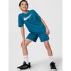 Nike Unisex Big Kids’ Multi Dri-FIT Mesh Shorts – Boys and Girls(Green Abyss/White)