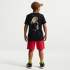 Nike Unisex Big Kids’ Sportswear Club Blur T-Shirt – Boys and Girls(Black)