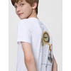 Nike Unisex Big Kids’ Sportswear Club Blur T-Shirt – Boys and Girls(White)