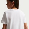 Nike Unisex Big Kids’ Sportswear Club Boxy T-Shirt – Boys and Girls(White)