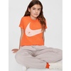Nike Unisex Big Kids’ Sportswear Club Energy T-Shirt (Large Swoosh Logo) – Boys and Girls(Turf Orange)