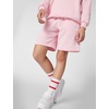 Nike Unisex Big Kids’ Sportswear Club Fleece French Terry Shorts – Boys and Girls(Medium Soft Pink/White)