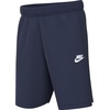 Nike Unisex Big Kids’ Sportswear Club Fleece French Terry Shorts – Boys and Girls(Midnight Navy/White)