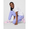 Nike Unisex Big Kids’ Sportswear Club Fleece Loose Pants – Boys and Girls(Light Thistle/Light Thistle/White)