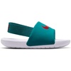 Nike Unisex Kids’ Kawa Slides – Boys Girls Toddlers & Baby Sandals(Energy/Tropical Pink-bright Spruce-white)