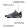 Nike Unisex Kids’ Multi-Court Shoes – Boys and Girls Sneakers(Smoke Grey/Metallic Gold-action Grape)