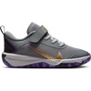 Nike Unisex Kids’ Multi-Court Shoes – Boys and Girls Sneakers(Smoke Grey/Metallic Gold-action Grape)