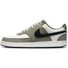 Nike Men’s Court Vision Low Nubuck Shoes(Summit White/Black-silver Sage)