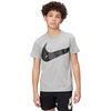 Nike Unisex Big Kids’ Sportswear Club Energy T-Shirt (Large Swoosh Logo) – Boys and Girls(Dark Grey Heather)