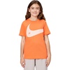 Nike Unisex Big Kids’ Sportswear Club Energy T-Shirt (Large Swoosh Logo) – Boys and Girls(Turf Orange)