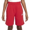 Nike Unisex Big Kids’ Sportswear Club Fleece French Terry Shorts – Boys and Girls(University Red/White)