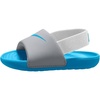 Nike Unisex Kids’ Kawa Slides – Boys Girls Toddlers & Baby Sandals(Wolf Grey/Light Current Blue-white)