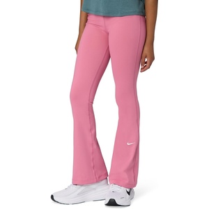 Nike Girls’ One Dri-FIT Flared Leggings(Peony/White)