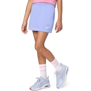 Nike Girls’ Sportswear Club French Terry Skirt(Light Thistle/Light Thistle/White)