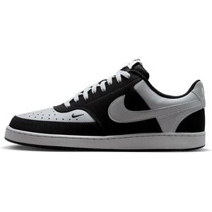 Nike Men’s Court Vision Low Nubuck Shoes(Black/Light Smoke Grey-light Smoke Grey-sail)