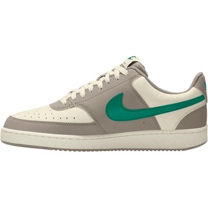 Nike Men’s Court Vision Low Nubuck Shoes(Sail/Emerald Green-cream II)