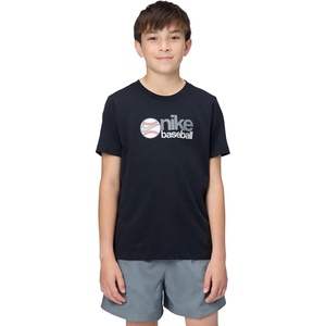 Nike Unisex Big Kids’ Club Baseball T-Shirt – Boys and Girls(Black)