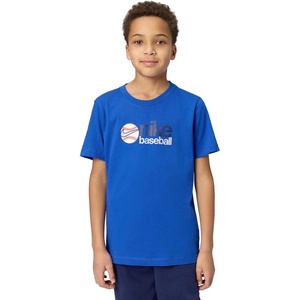 Nike Unisex Big Kids’ Club Baseball T-Shirt – Boys and Girls(Game Royal)