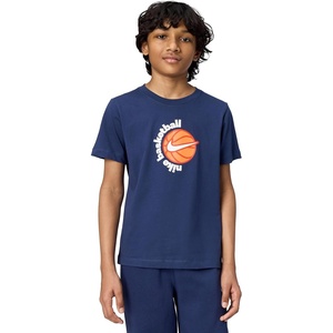 Nike Unisex Big Kids’ Club Basketball T-Shirt – Boys and Girls(Midnight Navy)
