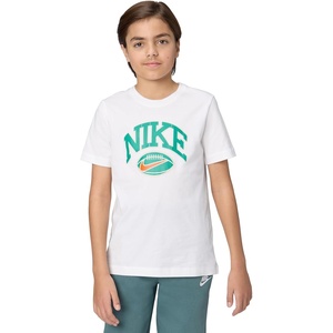 Nike Unisex Big Kids’ Club Football T-Shirt – Boys and Girls(White)