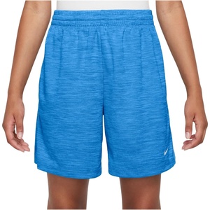 Nike Unisex Big Kids’ Multi Dri-FIT Mesh Shorts – Boys and Girls(Light Photo Blue/Football Blue/White/(Hthr))