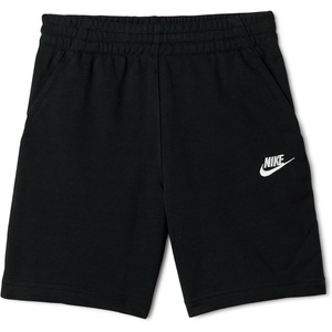Nike Unisex Big Kids’ Sportswear Club Fleece French Terry Shorts – Boys and Girls(Black/White)
