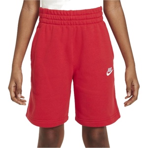 Nike Unisex Big Kids’ Sportswear Club Fleece French Terry Shorts – Boys and Girls(University Red/White)