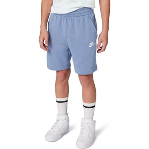 Nike Unisex Big Kids’ Sportswear Club Fleece French Terry Shorts – Boys and Girls(World Indigo/White)