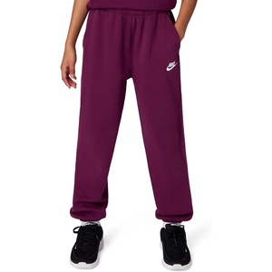 Nike Unisex Big Kids’ Sportswear Club Fleece Loose Pants – Boys and Girls(Bordeaux/Bordeaux/White)