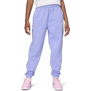 Nike Unisex Big Kids’ Sportswear Club Fleece Loose Pants – Boys and Girls(Light Thistle/Light Thistle/White)