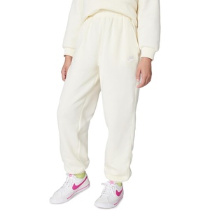 Nike Unisex Big Kids’ Sportswear Club Fleece Loose Pants – Boys and Girls(Soft Pearl/Soft Pearl/White)